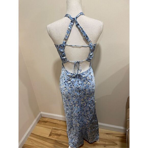 ASTR Sandrine Abstract Halter Midi Dress Size M - Picture 10 of 12